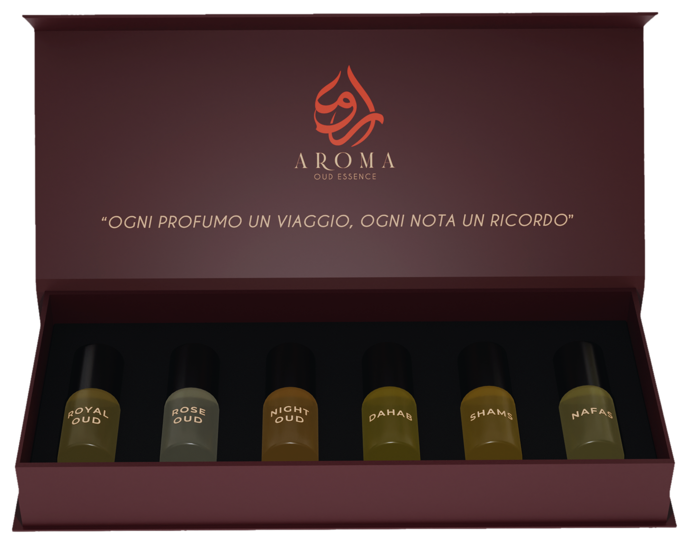 Discovery Box Aroma Oud con sei profumi in olio roll-on